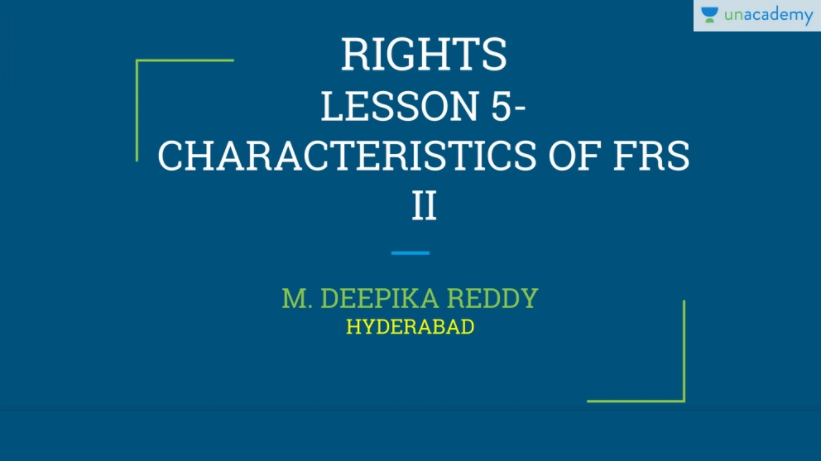 Different Characteristics of Fundamental Rights
