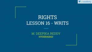 Types of Writs in the Constitution of India