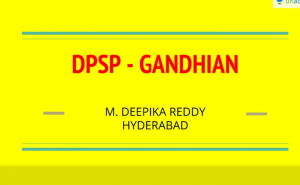 DPSP Gandhian Principles